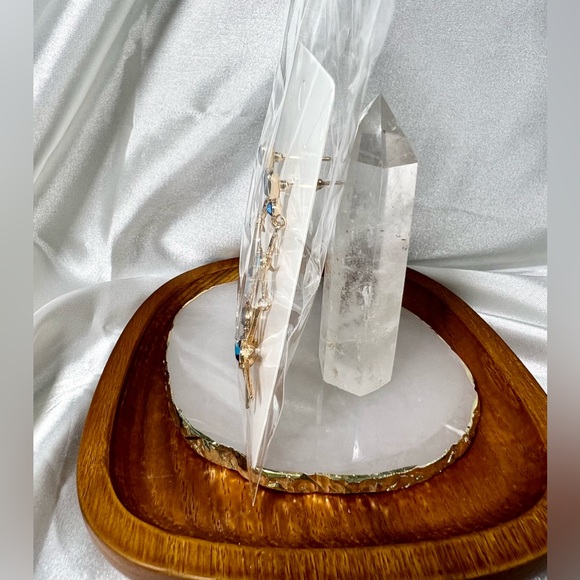 Moon & Stars Dangle Earrings - Picture 3 of 4